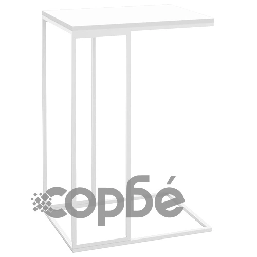 Странична маса, бяла, 40x30x59 см, инженерна дървесина ➤ топ цена ➤ sorbe.bg