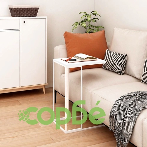 Странична маса, бяла, 40x30x59 см, инженерна дървесина ➤ топ цена ➤ sorbe.bg