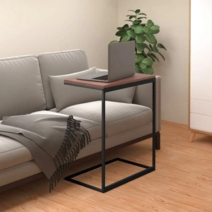 Странична маса, черна, 55x35x66 см, инженерна дървесина