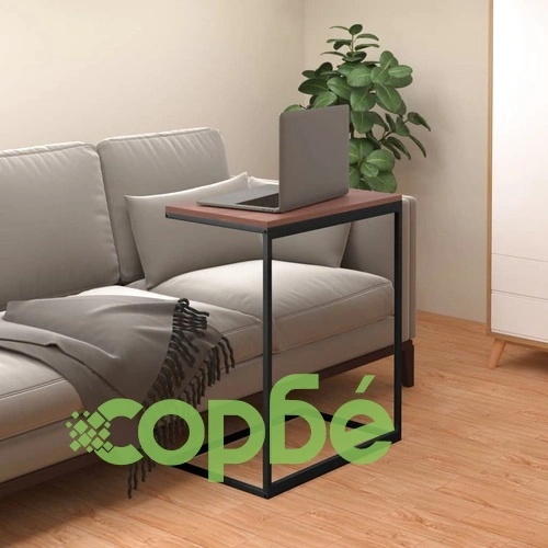 Странична маса, черна, 55x35x66 см, инженерна дървесина ➤ топ цена ➤ sorbe.bg