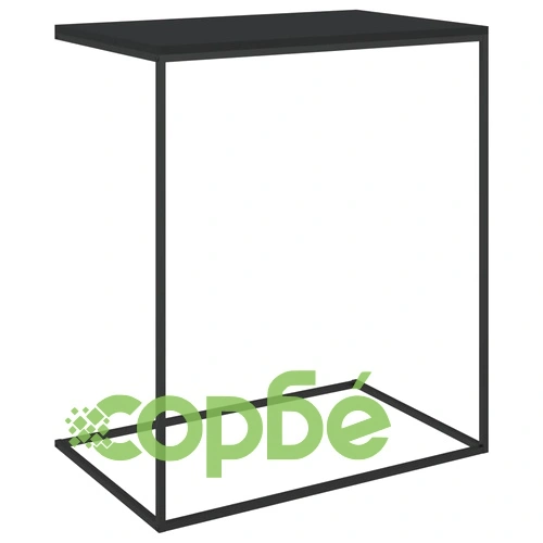 Странична маса, черна, 55x35x66 см, инженерна дървесина ➤ топ цена ➤ sorbe.bg