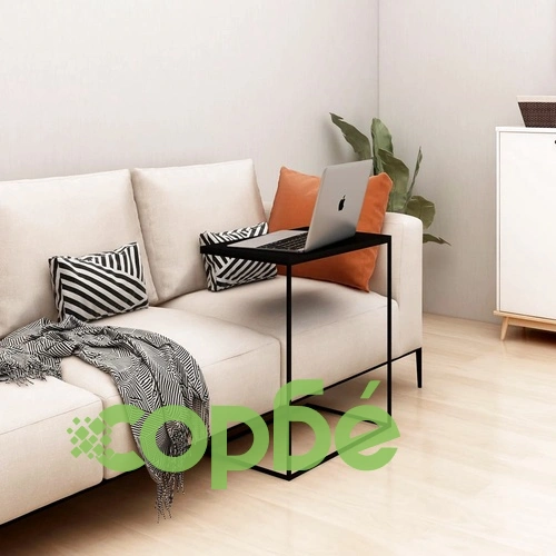 Странична маса, черна, 55x35x66 см, инженерна дървесина ➤ топ цена ➤ sorbe.bg