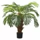 Изкуствена сагова палма със саксия, зелена, 90 см