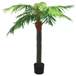 Изкуствена финикова палма със саксия, 190 см, зелена