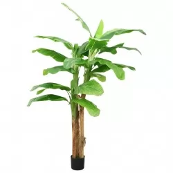 Изкуствено растение банан със саксия, 300 см, зелено
