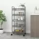 Кухненска количка на 5 нива, сива, 46x26x105 см, желязо