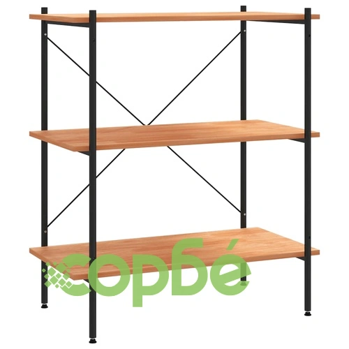 Етажерка с 3 рафта, черно и дъб, 80x40x92 см на топ цена от sorbe.bg Етажерка с 3 рафта, черно и дъб, 80x40x92 см ➤ топ цена ➤ sorbe.bg