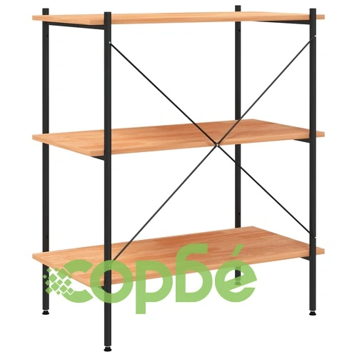 Етажерка с 3 рафта, черно и дъб, 80x40x92 см на топ цена от sorbe.bg Етажерка с 3 рафта, черно и дъб, 80x40x92 см ➤ топ цена ➤ sorbe.bg