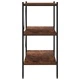 3-етажна етажерка, черно и естествено, 80x40x92 см