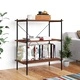 3-етажна етажерка, черно и естествено, 80x40x92 см
