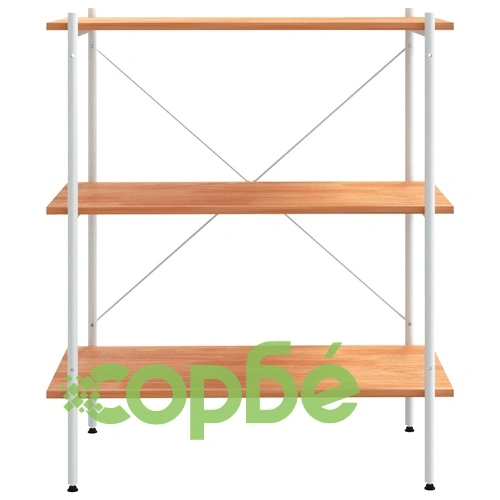 Етажерка с 3 рафта, бяло и дъб, 80x40x92 см на топ цена от sorbe.bg Етажерка с 3 рафта, бяло и дъб, 80x40x92 см ➤ топ цена ➤ sorbe.bg