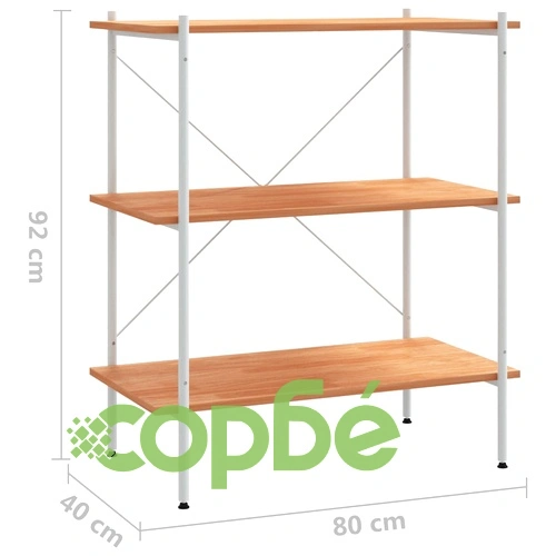 Етажерка с 3 рафта, бяло и дъб, 80x40x92 см на топ цена от sorbe.bg Етажерка с 3 рафта, бяло и дъб, 80x40x92 см ➤ топ цена ➤ sorbe.bg