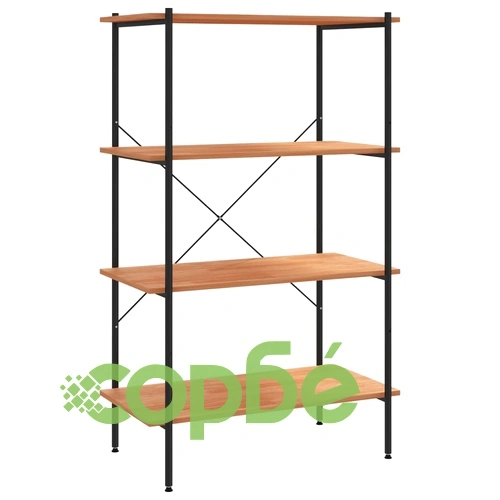 Етажерка с 4 рафта, черно и дъб, 80x40x130 см на топ цена от sorbe.bg Етажерка с 4 рафта, черно и дъб, 80x40x130 см ➤ топ цена ➤ sorbe.bg