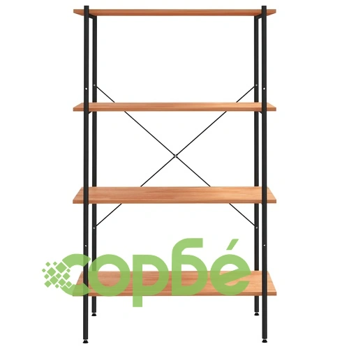 Етажерка с 4 рафта, черно и дъб, 80x40x130 см на топ цена от sorbe.bg Етажерка с 4 рафта, черно и дъб, 80x40x130 см ➤ топ цена ➤ sorbe.bg