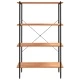 Етажерка с 4 рафта, черно и дъб, 80x40x130 см Етажерка с 4 рафта, черно и дъб, 80x40x130 см