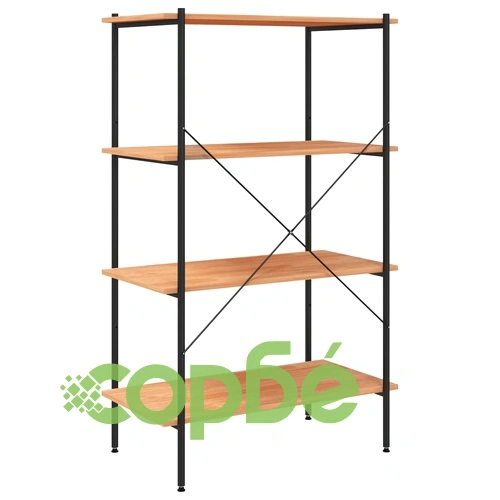 Етажерка с 4 рафта, черно и дъб, 80x40x130 см на топ цена от sorbe.bg Етажерка с 4 рафта, черно и дъб, 80x40x130 см ➤ топ цена ➤ sorbe.bg