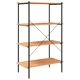Етажерка с 4 рафта, черно и дъб, 80x40x130 см Етажерка с 4 рафта, черно и дъб, 80x40x130 см