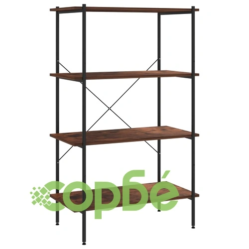 4-етажна етажерка, черно и естествено, 80x40x130 см на топ цена от sorbe.bg 4-етажна етажерка, черно и естествено, 80x40x130 см ➤ топ цена ➤ sorbe.bg