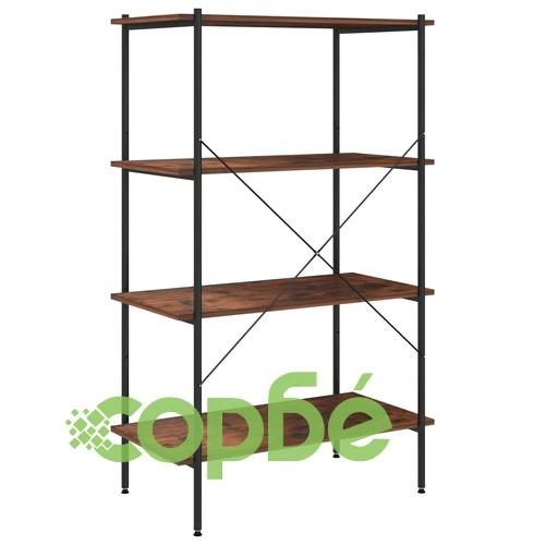 4-етажна етажерка, черно и естествено, 80x40x130 см на топ цена от sorbe.bg 4-етажна етажерка, черно и естествено, 80x40x130 см ➤ топ цена ➤ sorbe.bg