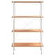 Етажерка с 4 рафта, бяло и дъб, 80x40x130 см Етажерка с 4 рафта, бяло и дъб, 80x40x130 см