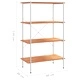 Етажерка с 4 рафта, бяло и дъб, 80x40x130 см Етажерка с 4 рафта, бяло и дъб, 80x40x130 см