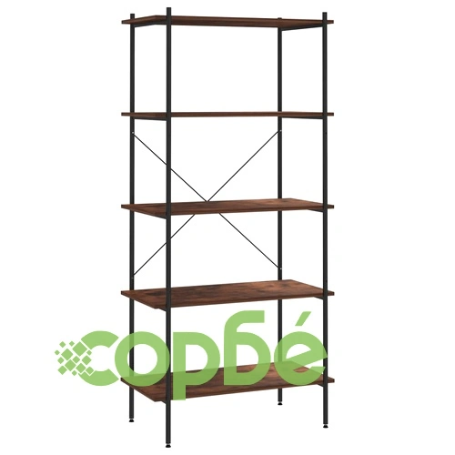 5-етажна етажерка, черно и естествено, 80x40x163 см на топ цена от sorbe.bg 5-етажна етажерка, черно и естествено, 80x40x163 см ➤ топ цена ➤ sorbe.bg