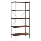 5-етажна етажерка, черно и естествено, 80x40x163 см 5-етажна етажерка, черно и естествено, 80x40x163 см