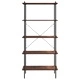 5-етажна етажерка, черно и естествено, 80x40x163 см 5-етажна етажерка, черно и естествено, 80x40x163 см