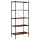5-етажна етажерка, черно и естествено, 80x40x163 см 5-етажна етажерка, черно и естествено, 80x40x163 см