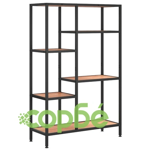 Етажерка за книги 80x30x120 см стомана и инженерно дърво ➤ топ цена ➤ sorbe.bg