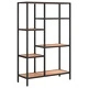 Етажерка за книги 80x30x120 см стомана и инженерно дърво