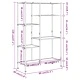 Етажерка за книги 80x30x120 см стомана и инженерно дърво