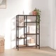 Етажерка за книги 80x30x120 см стомана и инженерно дърво