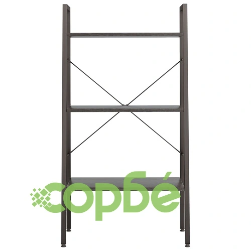 Стояща етажерка стълба 3 рафта черно 56x35x108 см ➤ топ цена ➤ sorbe.bg
