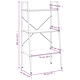 Стояща етажерка стълба 3 рафта черно 56x35x108 см