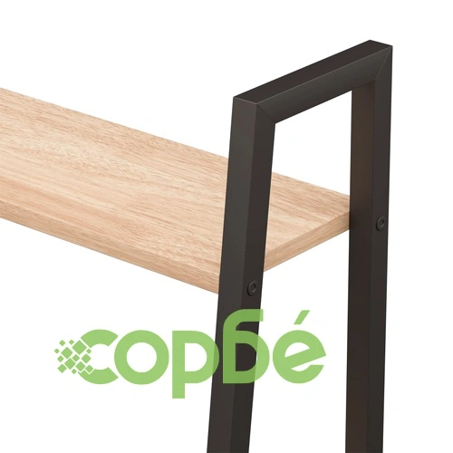 Стояща етажерка с 4 рафта светлокафяво и черно 56x35x140 см ➤ топ цена ➤ sorbe.bg