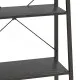Стояща етажерка стълба 5 рафта черно 56x35x174 см