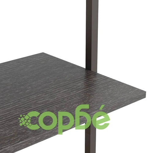 Етажерка стълба с 3 рафта черна 64x35x120,5 см ➤ топ цена ➤ sorbe.bg