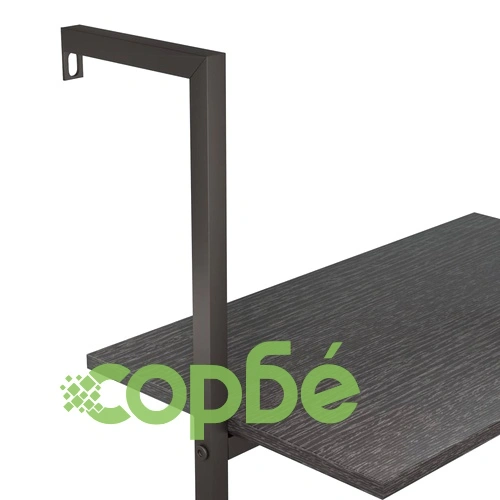 Етажерка стълба с 3 рафта черна 64x35x120,5 см ➤ топ цена ➤ sorbe.bg