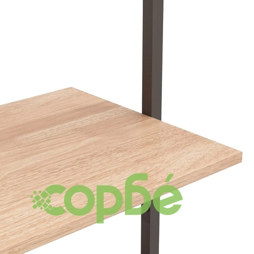 Етажерка стълба с 4 рафта светлокафяво и черно 64x35x152,5 см ➤ топ цена ➤ sorbe.bg