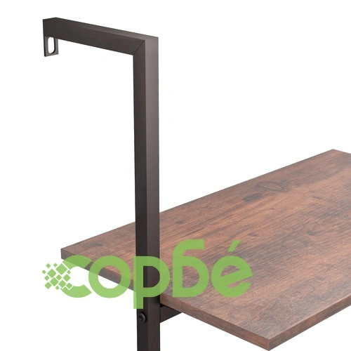 Етажерка стълба с 4 рафта тъмнокафяво и черно 64x35x152,5 см ➤ топ цена ➤ sorbe.bg