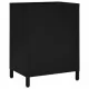Нощно шкафче, черно, 40x30x54,5 см, стомана и стъкло