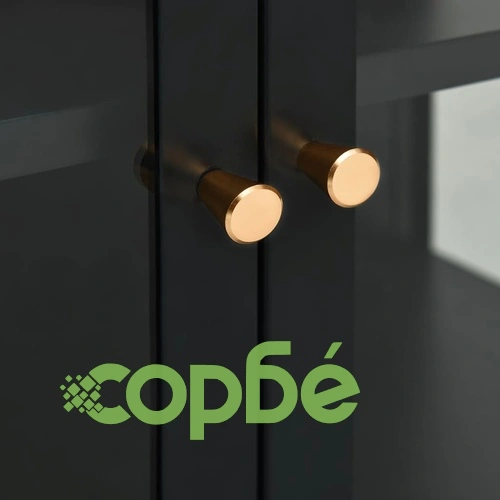 Бюфет, черен, 70x35x70 см, стомана и стъкло ➤ топ цена ➤ sorbe.bg