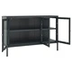 Бюфет, антрацит, 105x35x70 см, стомана и стъкло