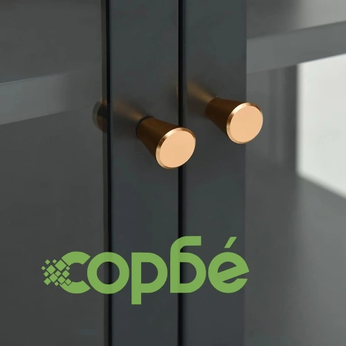 Бюфет, антрацит, 105x35x70 см, стомана и стъкло ➤ топ цена ➤ sorbe.bg