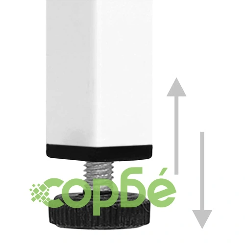 Бюфет, бял, 105x35x70 см, стомана и закалено стъкло ➤ топ цена ➤ sorbe.bg