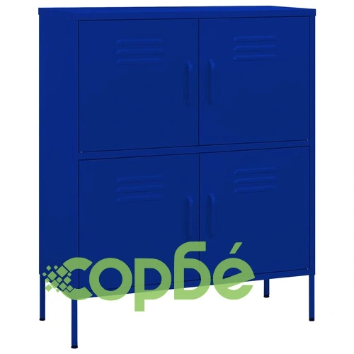 Шкаф за съхранение, нейви син, 80х35х101,5 см, стомана ➤ топ цена ➤ sorbe.bg