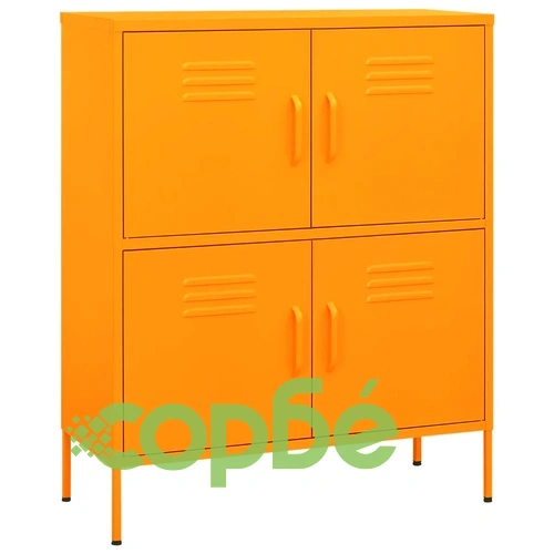 Шкаф за съхранение, горчица, 80х35х101,5 см, стомана ➤ топ цена ➤ sorbe.bg