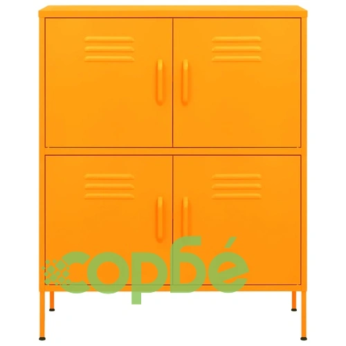Шкаф за съхранение, горчица, 80х35х101,5 см, стомана ➤ топ цена ➤ sorbe.bg