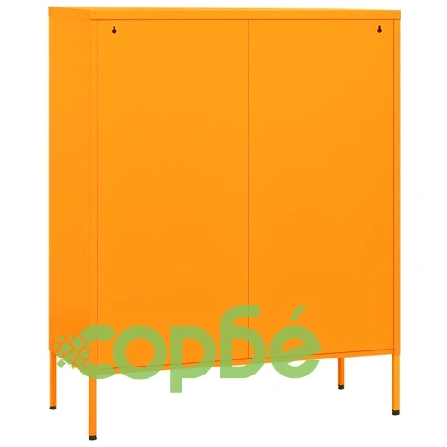 Шкаф за съхранение, горчица, 80х35х101,5 см, стомана ➤ топ цена ➤ sorbe.bg
